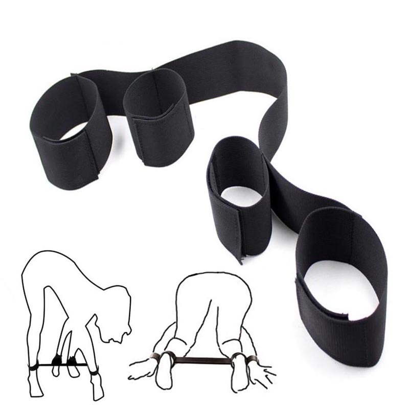 Hand and foot bondage straps, passionate leg-spreading alternative toys, sexy leg-spreading handcuffs, erotic fun.