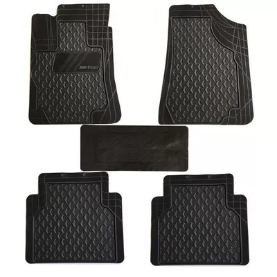 Factory direct universal car mats latex waterproof non-slip easy to clean can be cut silicone environmental protection main driving feet (Ayaqaltılar (Kovriklər)) - m5-diamond-black-five-piece-set
