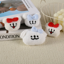 蝴蝶结线条小狗毛绒公仔配件卡通玩偶胸针配饰DIY衣服包装饰辅料