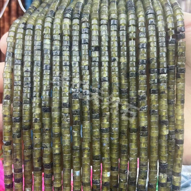 2*4mm天然石管珠隔片散珠玉髓青金水晶圆柱隔珠diy饰品配件批发|undefined