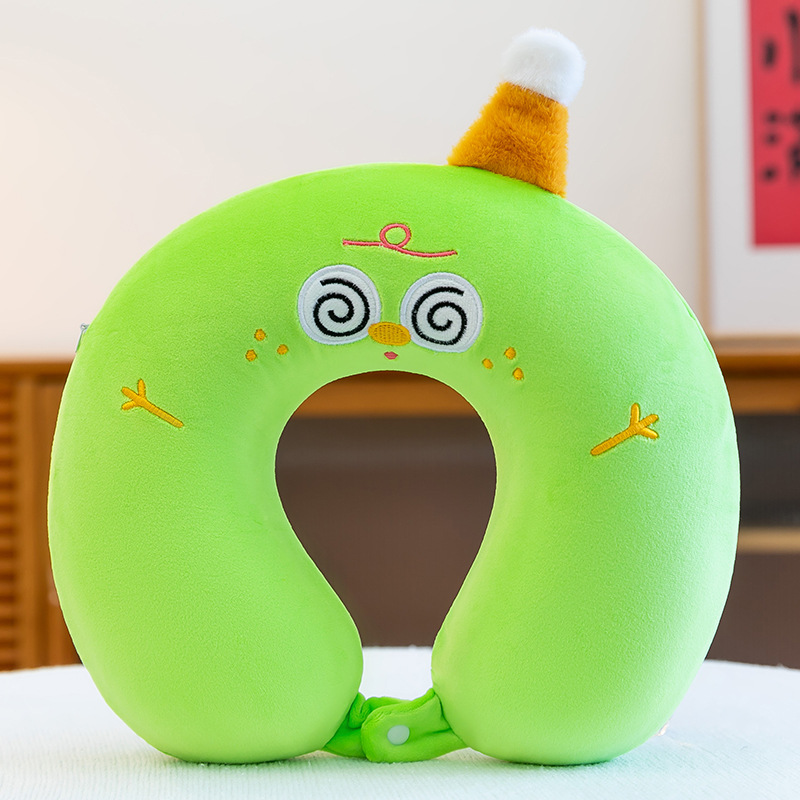 Nueva memoria de dibujos animados Almohada cuello de algodón Almohada en forma de U Almohada de viaje Siesta artefacto Oficina Dormir almohada almohada cuello protector