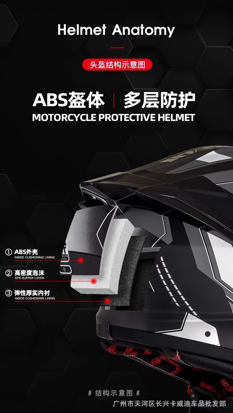 2025 Hot-Selling Foreign Trade Cross-Border Ghost Face Helmet Motorcycle Helmet Anti-Fog Full-Face Helmet for Men and Women with Dual Lenses and Water-Drinking Feature
