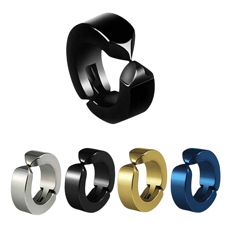 Titanium Steel Ear Clips for Men, Non-Fading, No Ear Piercing Required, Simple and Versatile, High-End Feel, Vintage Style, Hot-Selling Trendy Accessories, Women's Earrings, Jewelry