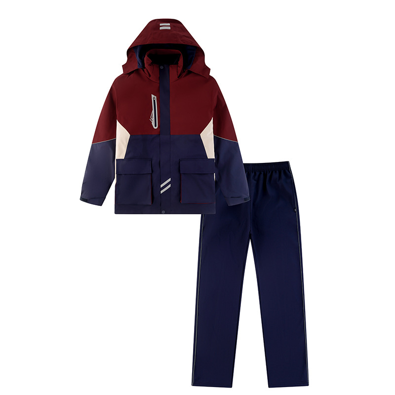 Uniforme de invierno de estudiantes de primaria y secundaria a prueba de viento calentamiento deportivo de ocio tres piezas de ropa de clase personalizada gruesa