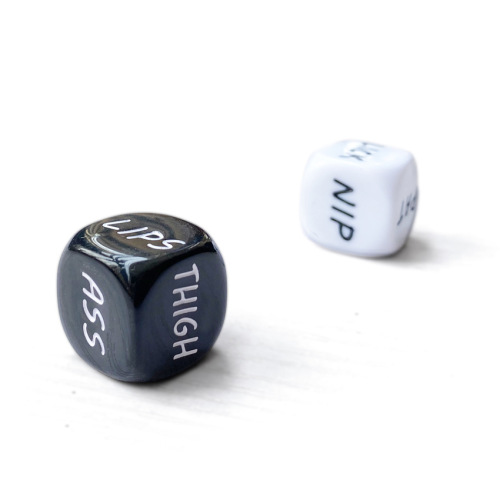 SM Foreign Trade Fun Black and White Sub English Word Dice One Pair Gift Sex Toy Sex Props Manufacturer 