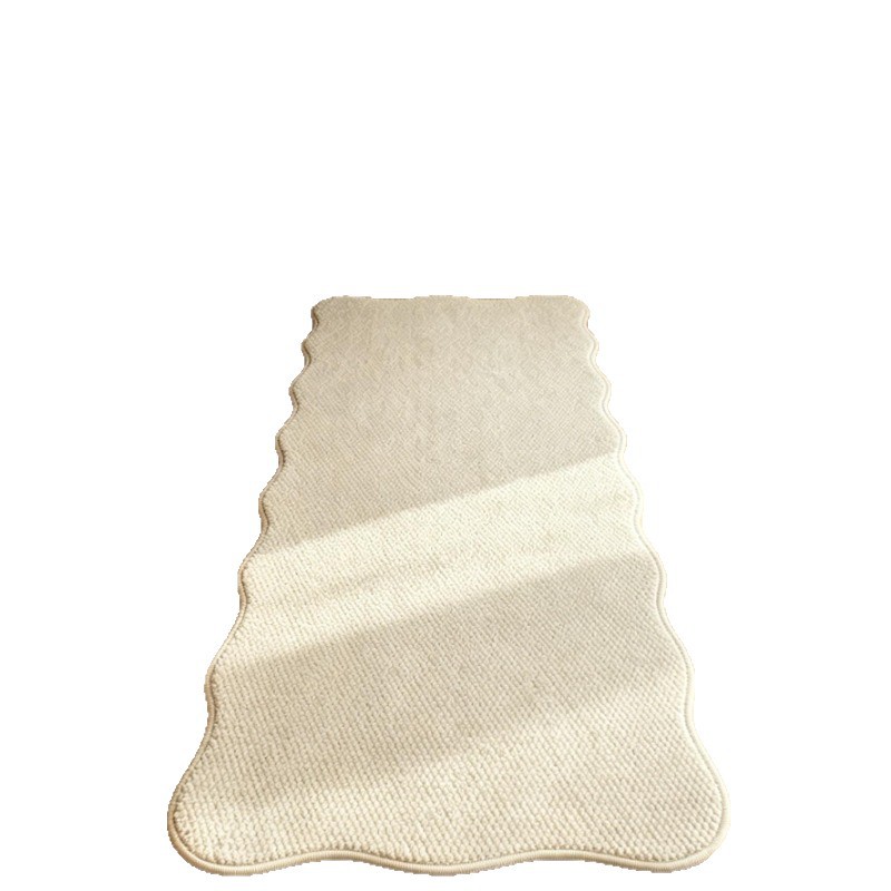 Alfombra de cama de dormitorio, alfombra de seda imitable, alfombra antideslizante de sala de estar, alfombra de mesa de té simple, alfombra antideslizante doméstica