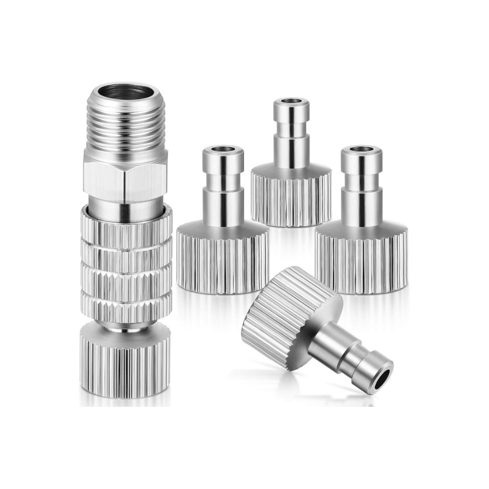 Conector rápido plateado 4 machos
