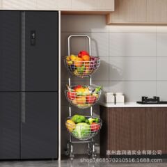 スナック棚カート収納棚中古風客間多層スナック棚移動キッチンバスケット