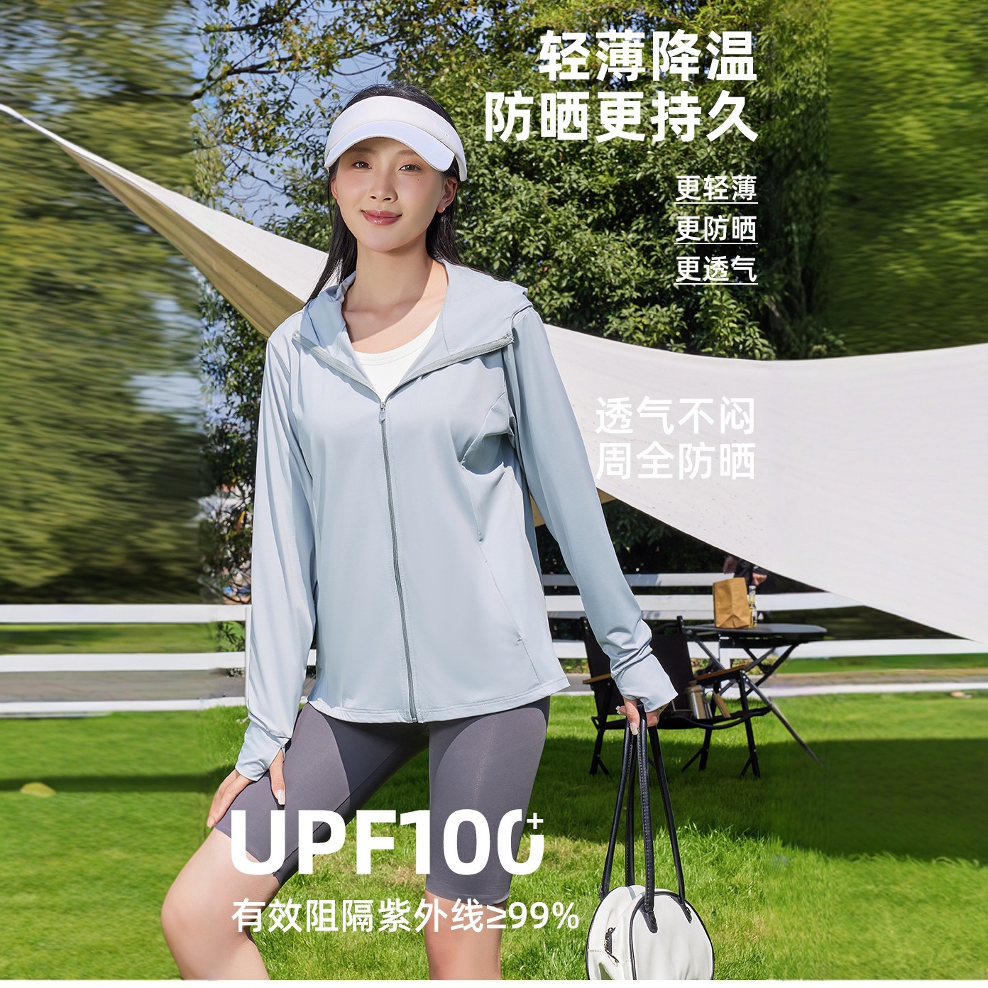 Ropa de protección solar al aire libre de primavera y verano profesional de nailon completo para hombres UPF50 con capucha de viaje chaqueta superior ligera color sólido estilo fino