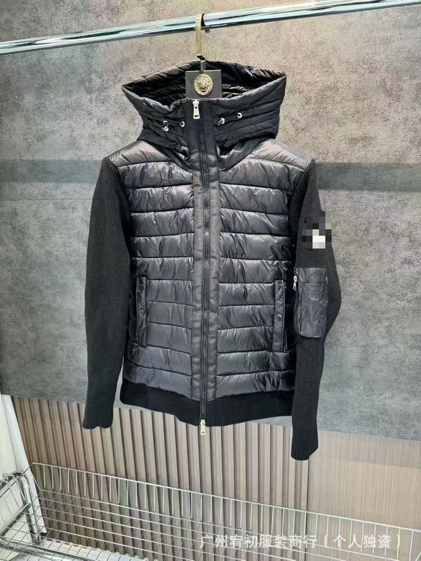 2025新款蒙家排骨拼接针织开衫男女款棉服休闲百搭秋冬款保暖外套|undefined