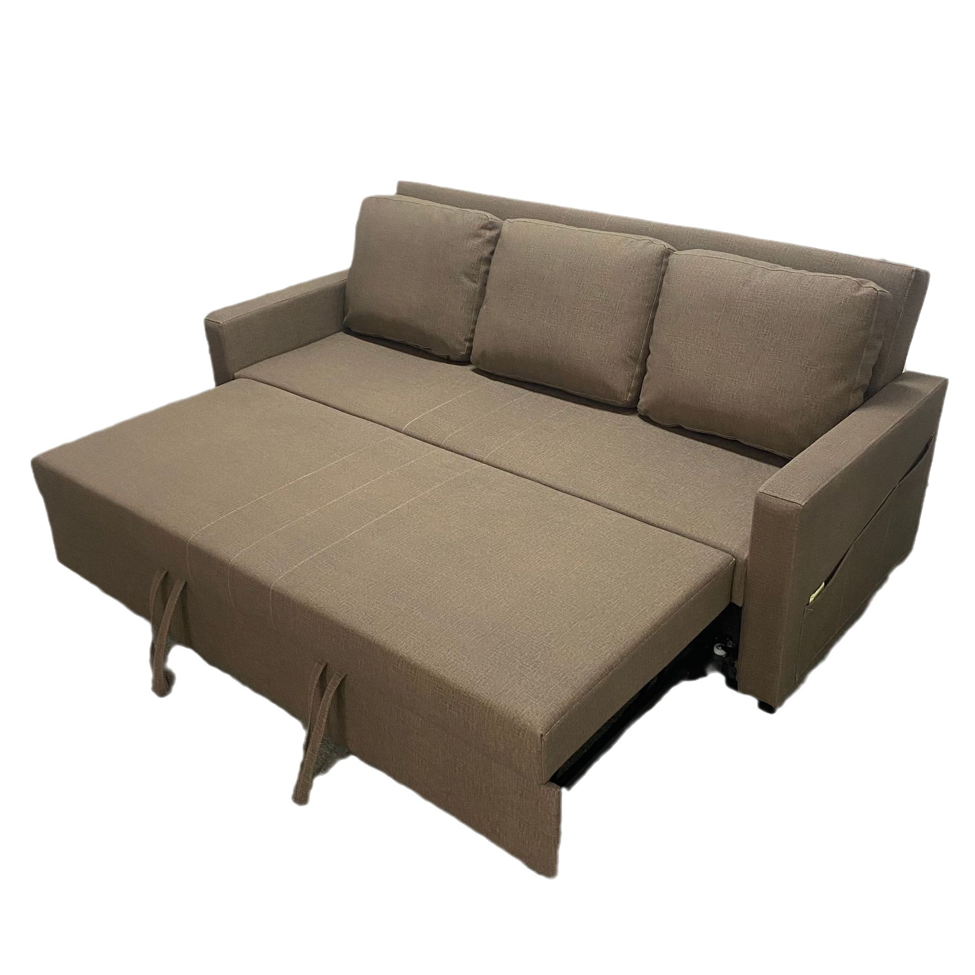 Sofá plegable multifuncional push-and - pull doble uso 1.5m doble triple casa pequeña tela de látex sofá cama de almuerzo