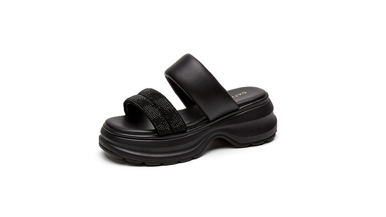 Dép sandal nữ đế dày đính đá đi biển mùa hè 2025 gót 6 cm — 4625303152 Màu vàng [Chiều cao gót 6CM], 4625303152m màu [chiều cao gót 6CM], 4625303152 đen [chiều cao gót 6CM] chi tiết 15