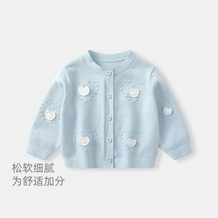 Кардиган вязаный для девочки осень-зима