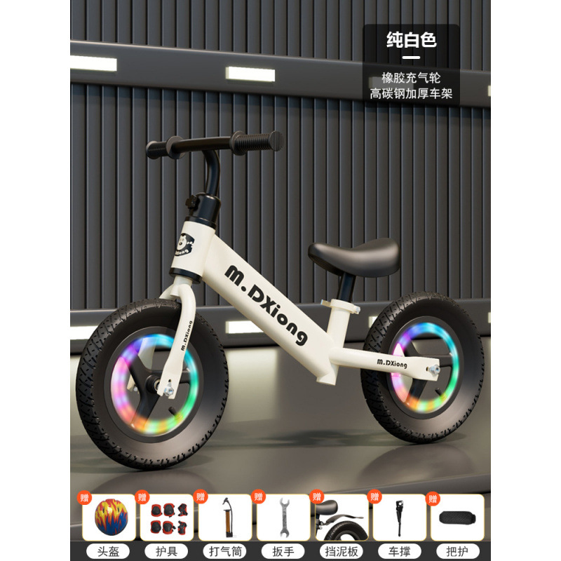 Bicicletas de equilibrio para niños sin pedal 1 - 3 - 6 - 8 años 2 patinetes para bebés niños y niñas patinando fábrica cabello recto