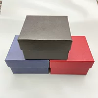 Сплошный цвет ювелирная коробка кожаная бумажная доска часы Квадратная упаковочная коробка небесная крышка ожерелье ювелирные часы подарочная коробка