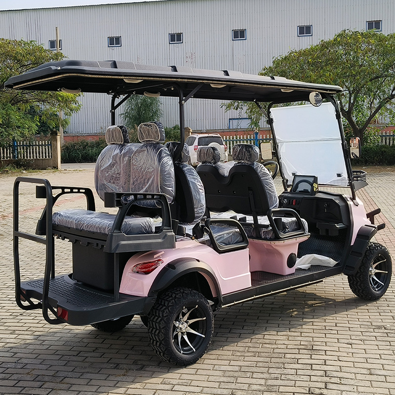 Foreign trade electric golf cart, hotel shuttle vehicle, 4-seater and 6-seater electric sightseeing car for resorts and scenic areas