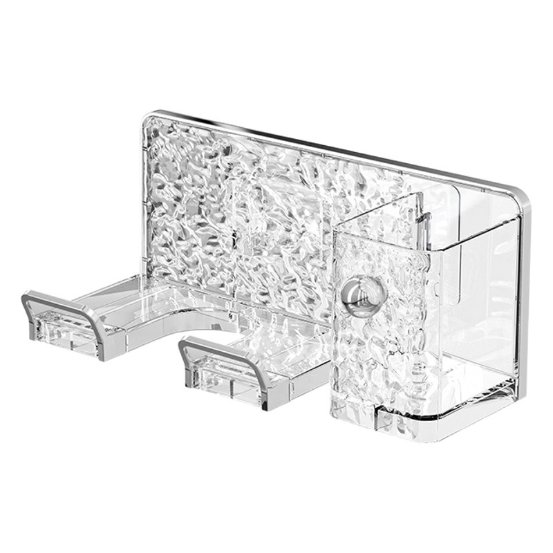 Hair Dryer Holder Bathroom Hair Dryer Storage Rack Wall-Mounted Hair Dryer Stand No-Drill Hair Dryer Rack Electric Hair Dryer Storage