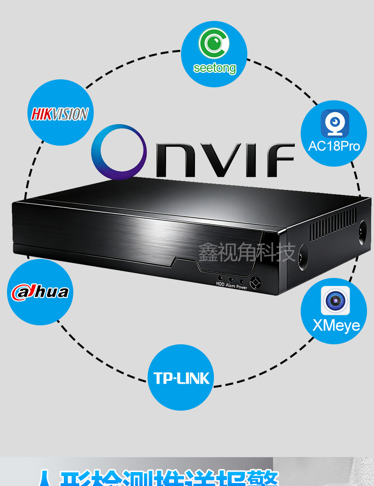 Xiongmai 4 kanallı PoE NVR, 8MP 4K ağ video kaydedici