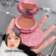 Gege Bear 立体レリーフミストブラッシュ、自然に柔らかく繊細、化粧持ちが良く、低彩度の女性用ルージュブラッシュ
