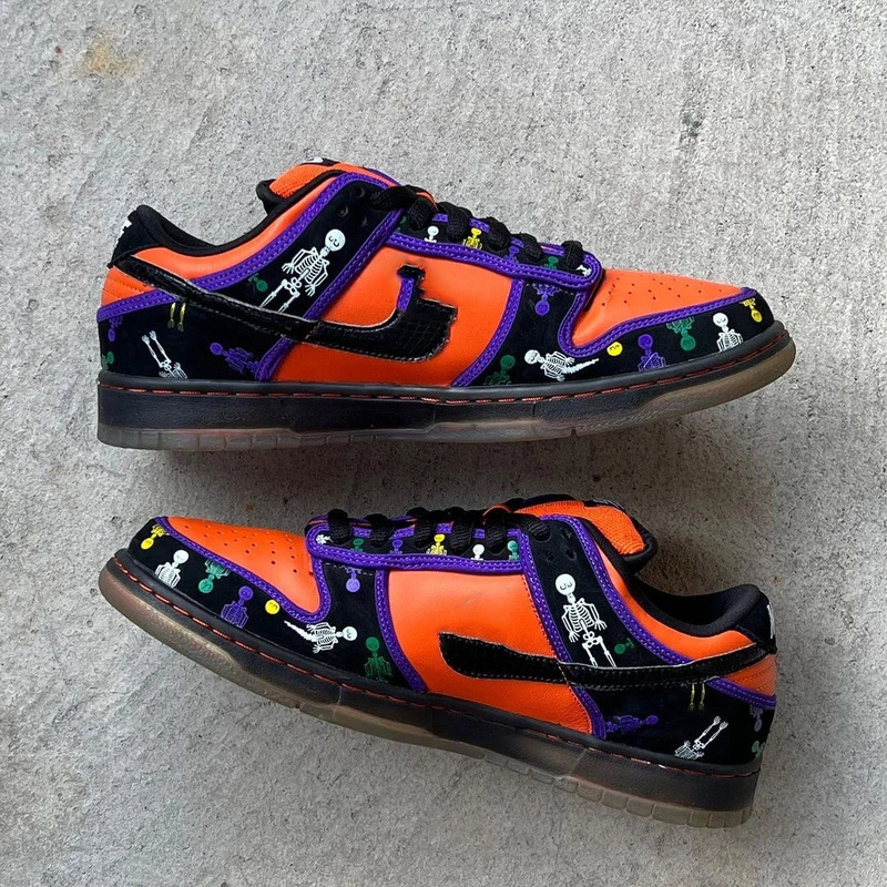 Company-Grade Dunk Dunk Retro Sneakers Halloween Pumpkin Casual Sports Skateboard Shoes Comfortable and Fashionable Couple Shoes