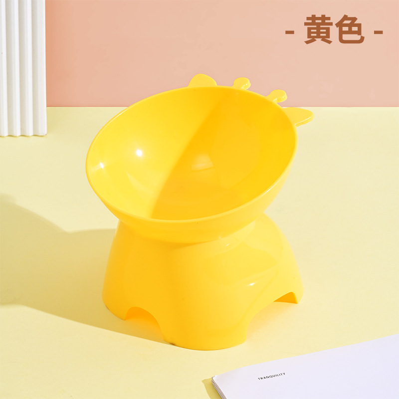 고양이 그릇-노란색