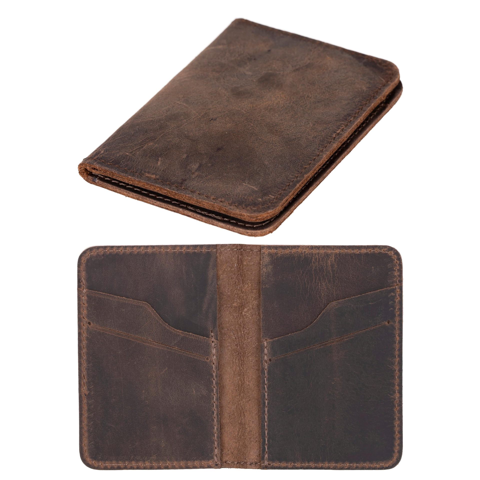 Explosiones transfronterizas de piel de caballo loco, bolsas de pick-up anti-magnetizado, cartera de tarjetas de control de acceso, bolsas de tarjetas para hombres, sensación de alto nivel para hombres