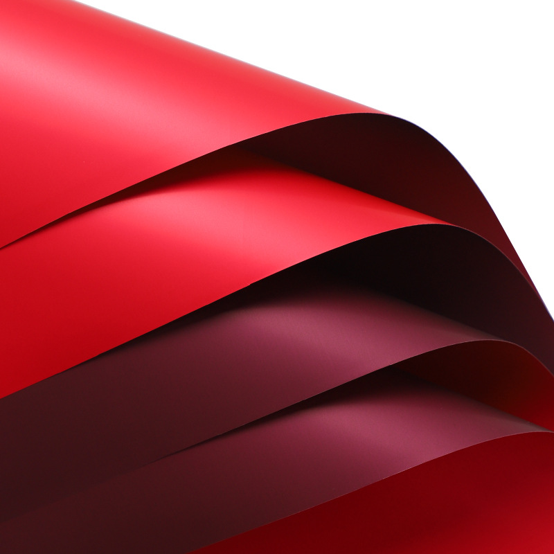 Siete colores cordier de dos colores papel de color sólido papel de oro de papel de oro lipa ramo de flores impermeable papel de envoltura de flores materiales de flores papel de embalaje de flores