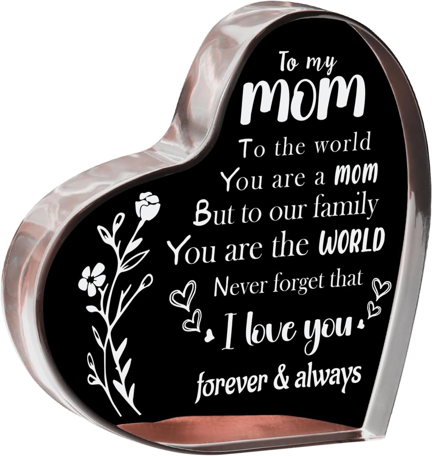 送给妈妈的礼物,我爱你妈妈生日礼物 - 母亲亚克力纪念品 3.9 x 3