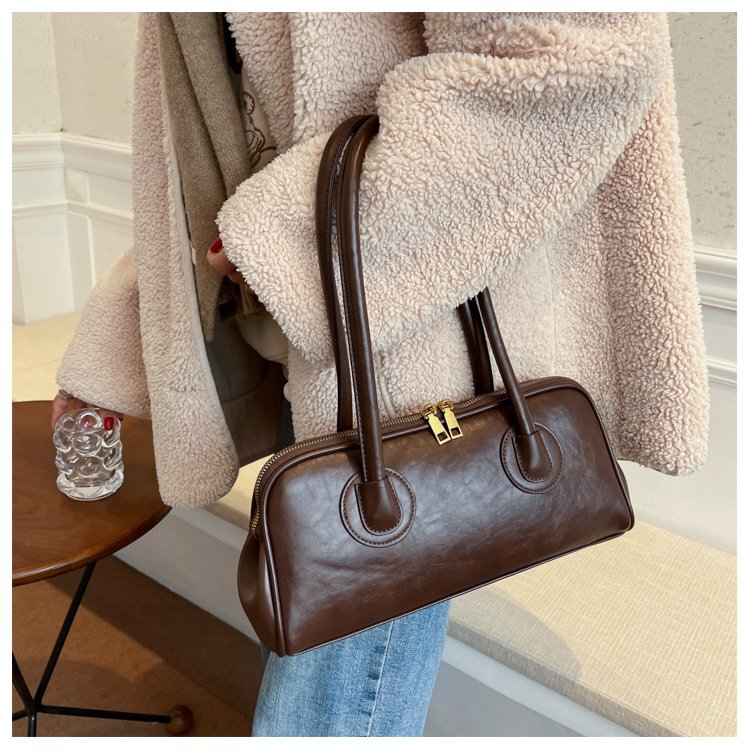 Vintage Large Capacity Pu Leather Shoulder Bag For Women_voghion.com