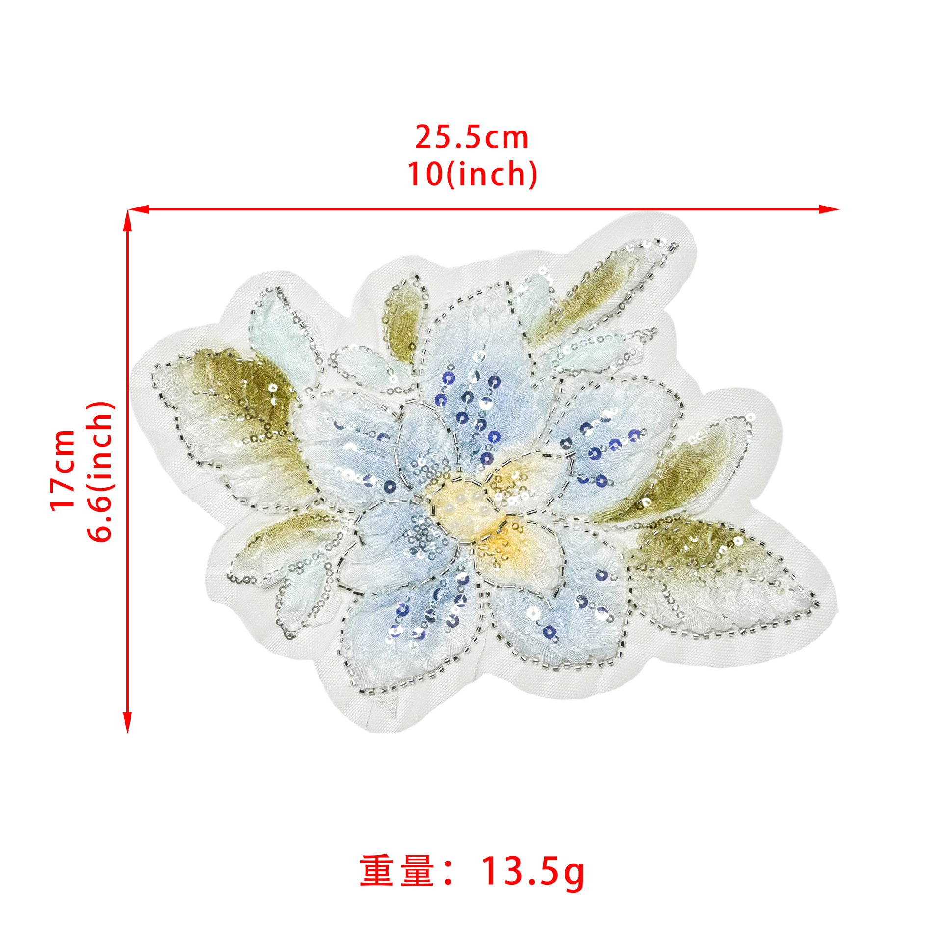 Flores tridimensionales de color tela bordada pegada perlas encaje parche vestido de boda cheongsam vestido accesorios pegada tela