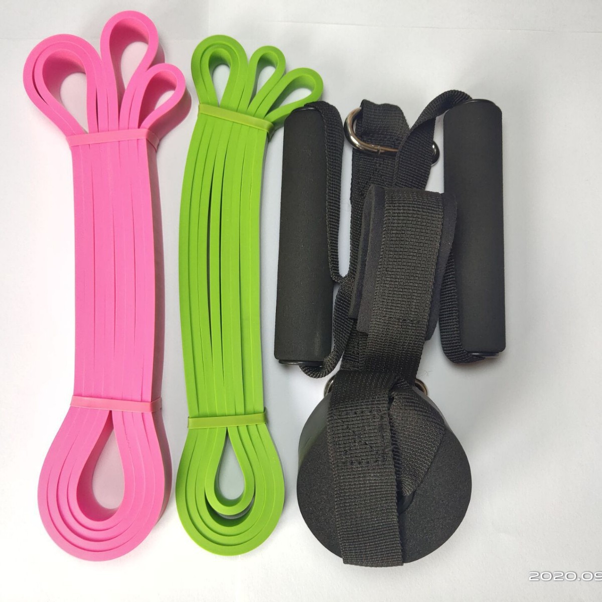 拉力带弹力带瑜伽健身拉力圈运动力量康复训练环形阻力圈乳胶