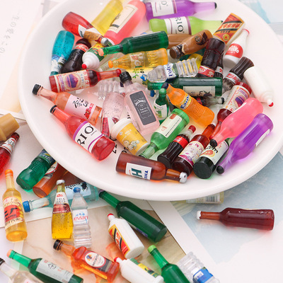 混装饮料瓶子树脂配件奶油胶diy发夹配饰材料香水瓶迷你小号酒瓶