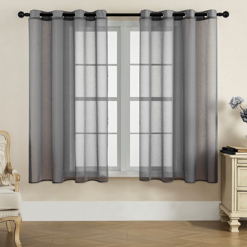 Ventanas transparentes de color sólido Dorry Twill cortinas de lona de dormitorio ventanas flotantes de balcón Amazon comercio exterior productos terminados ventanas al por mayor