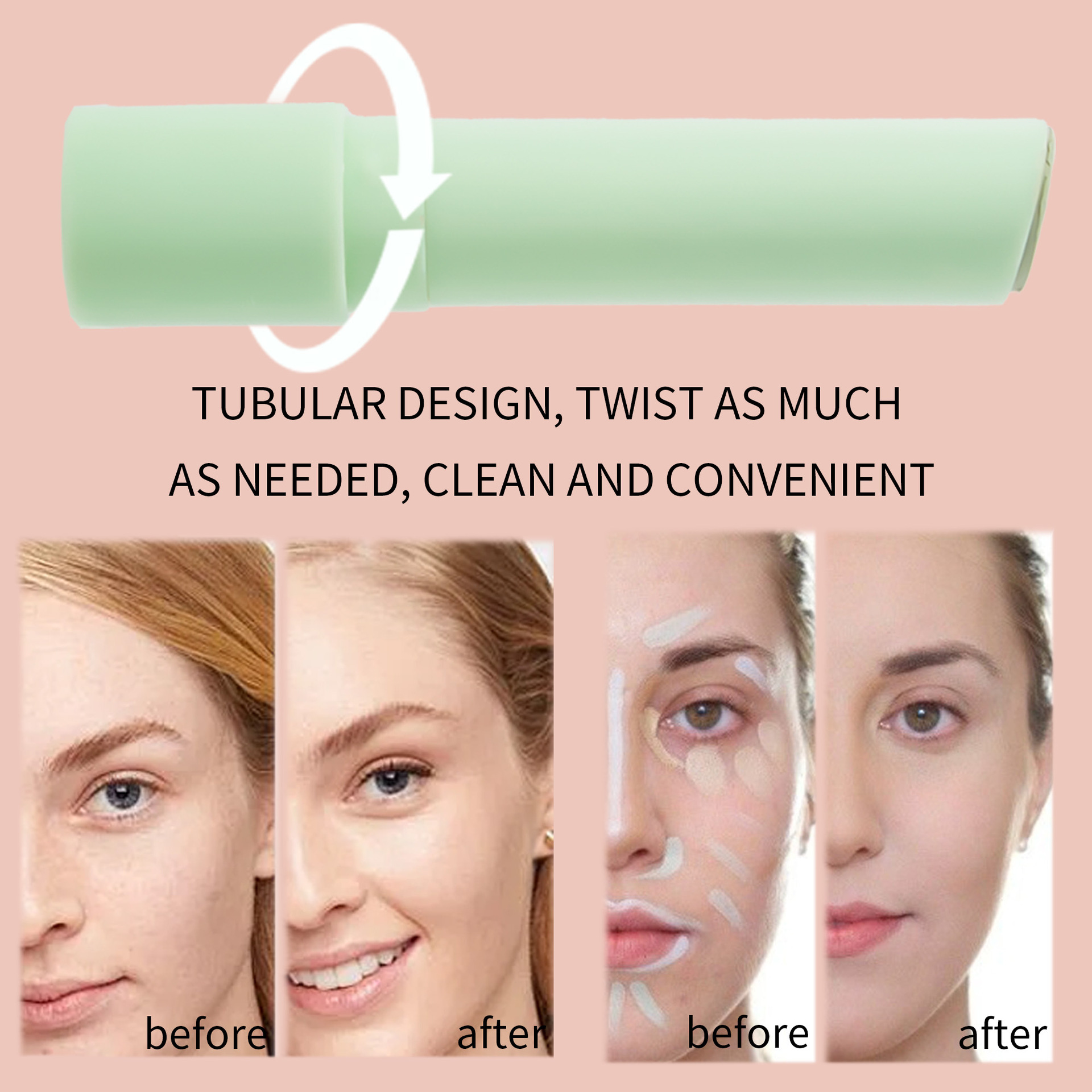 SHCOETY Cross-border Exclusive Rotating Concealer Set 6-color Natural Three-dimensional matte Concealer Stick Facial Contouring pen undefined