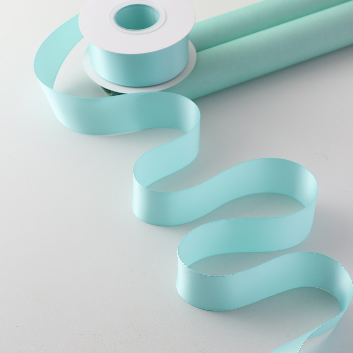 Serie de siete colores cordier azul menta de alta textura ramo de flores de cinta de color sólido cinta de regalo embalaje florista decoración