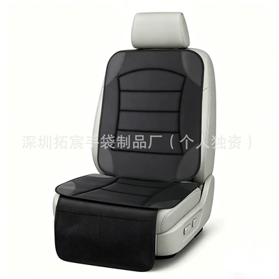 Cross-Border Hot-Selling Car Safety Seat Protection Cushion Single Seat Pad with Backrest, Universal for All Seasons, Made of Oxford Cloth (Seat cushion, seat cover) - black-line-single-pack