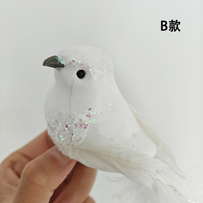 White bird simulation, decorations, art decoration, 17cm 5