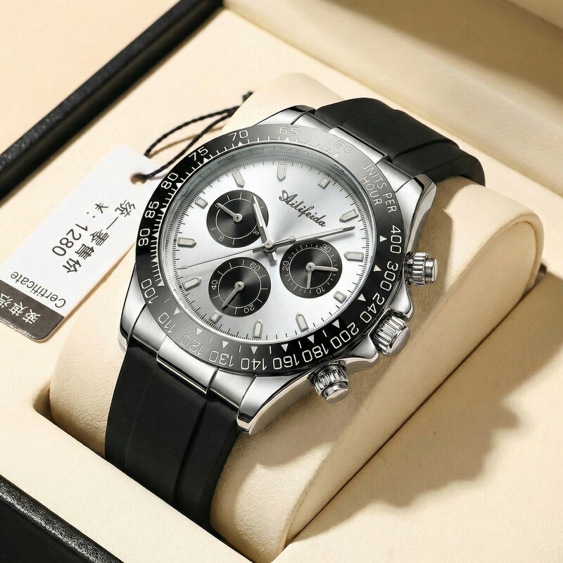 Live broadcast panda di/ice landi/ditona watch men's quartz watch silver di men's watch waterproof luminous non-mechanical