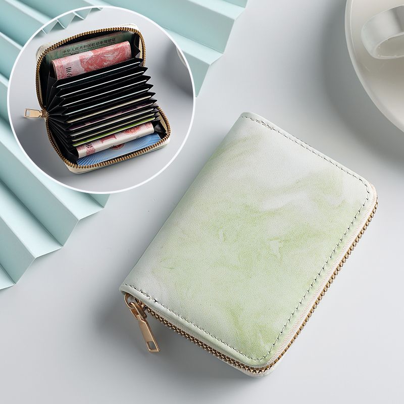 Bolsa de tarjetas para mujeres compacta multi-tarjeta de gran capacidad anti-damagnetizado anti-robo cepillo coreano ins licencia de conducir encantadora coreana ultra delgada