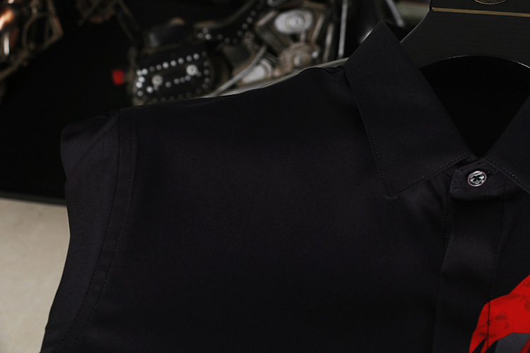 Men's Clothing Trendy Spring And Autumn Three Dimensional Swallow Digital Printing Business Casual Wrinkle Free Ironing Slim Fit Long Sleeved Shirt_voghion.com