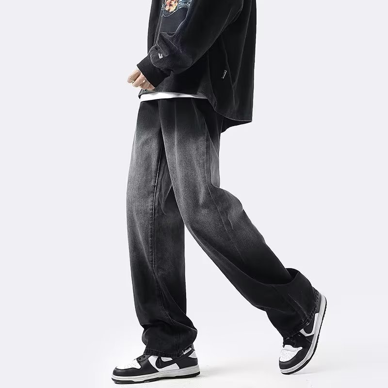 Estilo de Hong Kong hombres de moda verano nuevo estilo 2024 personalidad moda jeans hip-hop ins moda calle alta tendencia pantalones guapos