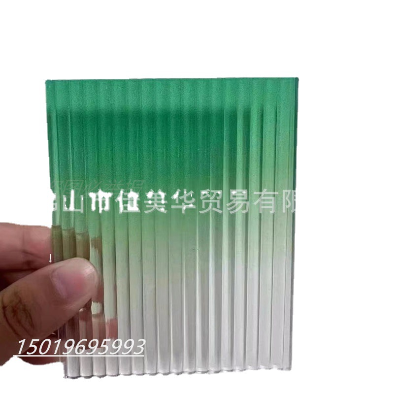 长虹条纹板渐变色亚克力板板透明水波纹有机玻璃UV打印彩色整板加