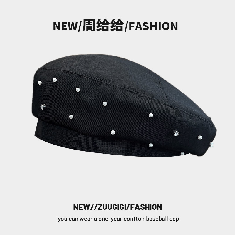 Zhou Gi para la versión coreana temperamento boina niños primavera y otoño mostrar la cara pequeño sombrero pintor japonés sensación alta retro versátil