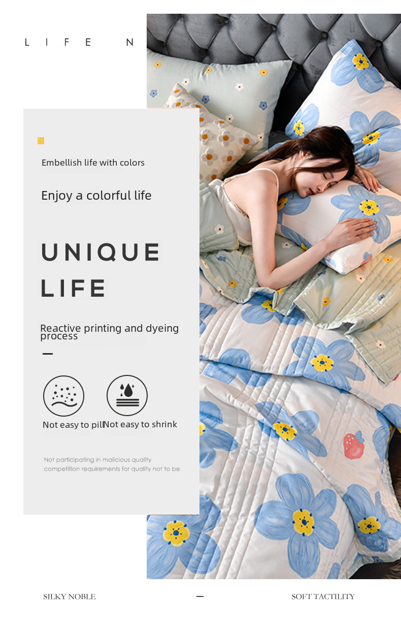 Postage Delivery Gift Bag] Small Fresh Water Washing Summer Cool Quilt Air Conditioned by Live Broadcast Explosions Supply of One Piece