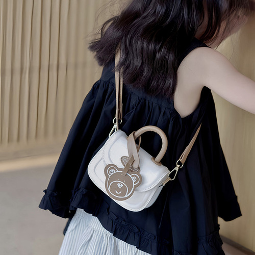 Western style Korean style children's shoulder bag  new trendy fashionable cute girls hand-held diagonal small square bag