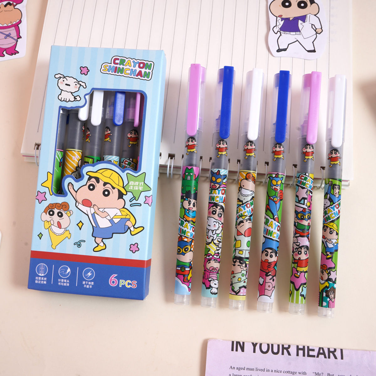 Bolígrafo con lazo recto Kapibala de alto valor y lindo, premio de papelería para estudiantes, bolígrafo de góner negro de secado rápido, bolígrafo de agua