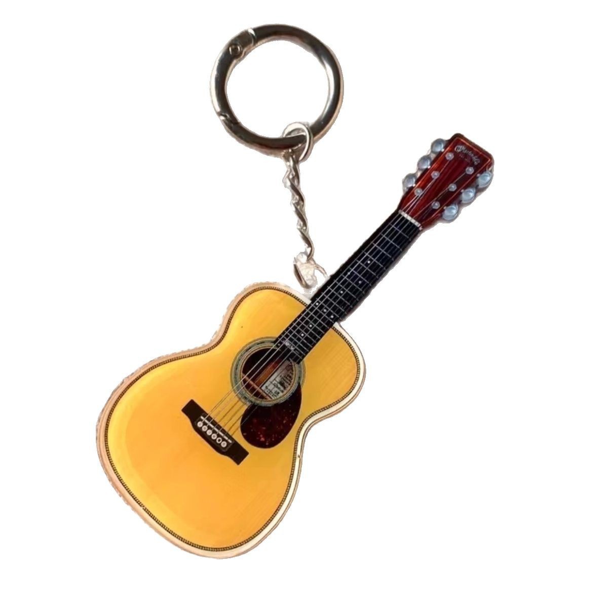 Llavero de acrílico Donghong, de alto valor estético, colgante compacto para mochila con forma de guitarra, regalo de graduación, regalo de inauguración de casa, regalo para festivales.
