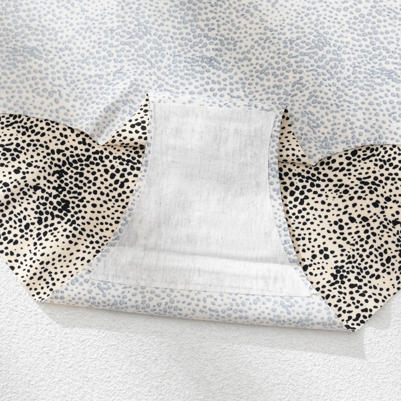 Pantalones interiores europeas y estadounidenses transfronterizas de mujeres sin marcas de seda de hielo estampado de leopardo sexy cintura alta comercio exterior de tamaño grande pantalones de mujer