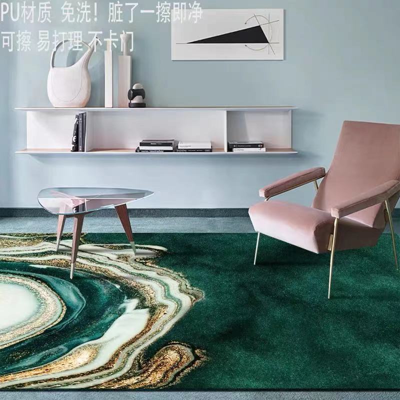Alfombra de terciopelo cristalino para sala de estar, alfombra de mesa de centro de fácil cuidado, alfombra de área grande de cobertura total para uso doméstico, ideal para dropshipping transfronterizo en Temu.