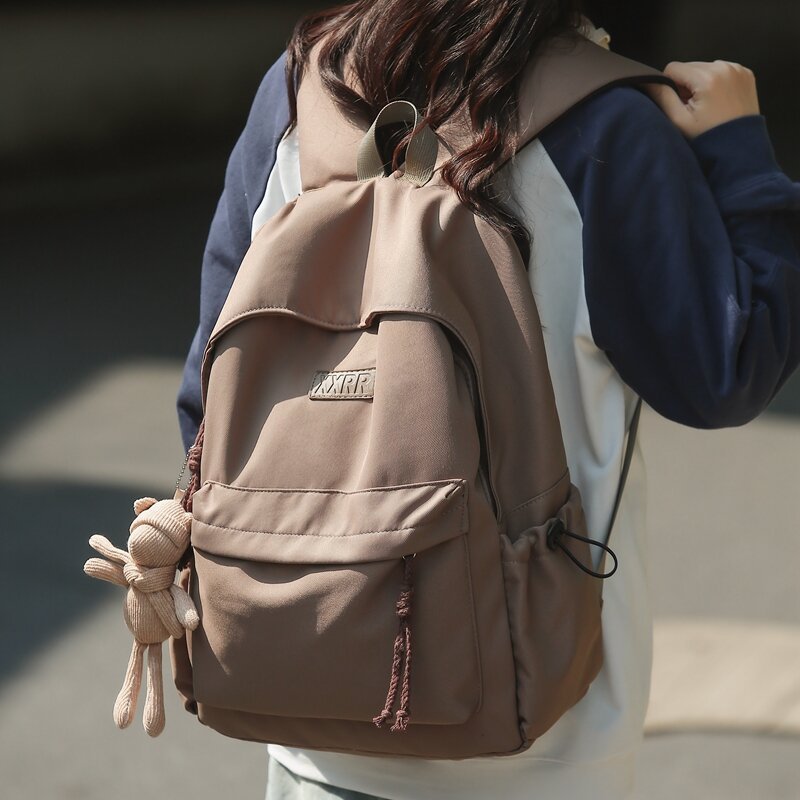 College Style Schoolbag Female College Student Simple Travel Backpack Large Capacity Computer Bag Lightweight High School Student Backpack Trendy